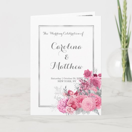 Blumen-Programm für den blühenden Glitzer Pink bur Programm (Vorderseite)