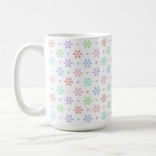 Blumen, Punkte & Funken Kaffeetasse (Links)