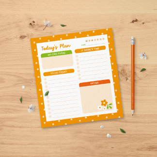 Blumen Punkte Tagesplaner Notizblock