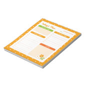 Blumen Punkte Tagesplaner Notizblock (Rotiert)