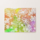 Blumen Puzzle Farbige Frühlingslandschaft (Horizontal)