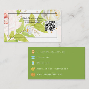 Blumen-QR-Code-Visitenkarte Visitenkarte