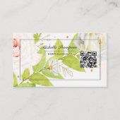 Blumen-QR-Code-Visitenkarte Visitenkarte (Vorderseite)