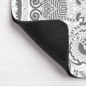 Blumen-Quadrat-Gekritzel Mousepad (Ecke)