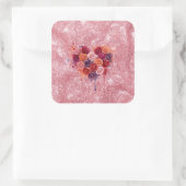 Blumen Quadratischer Aufkleber (Tasche)