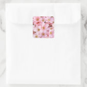 Blumen Quadratischer Aufkleber (Tasche)