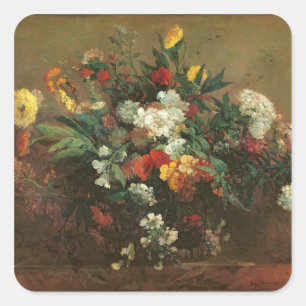 Blumen Quadratischer Aufkleber