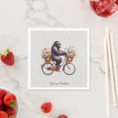 Blumen-Rad-Gorilla-Servietten Serviette (Beispiel)