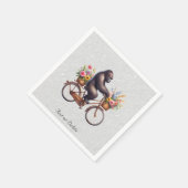 Blumen-Rad-Gorilla-Servietten Serviette (Ecke)