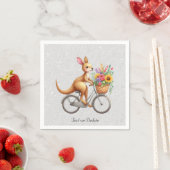 Blumen-Rad-Känguru-Servietten Serviette (Beispiel)