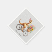 Blumen-Rad-Känguru-Servietten Serviette (Ecke)