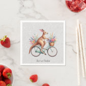 Blumen-Rad-Känguru-Servietten Serviette (Beispiel)