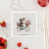 Blumen-Rad-Kätzchen-Servietten Serviette (Beispiel)