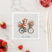 Blumen-Rad-Welpen-Servietten Serviette (Beispiel)