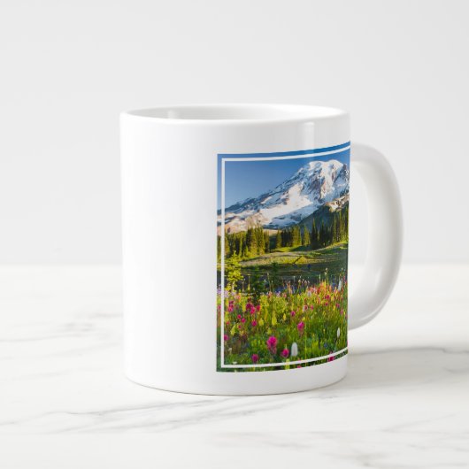 Blumen | Rainier-Wildblumen Jumbo-Tasse (Vorderseite Rechts)
