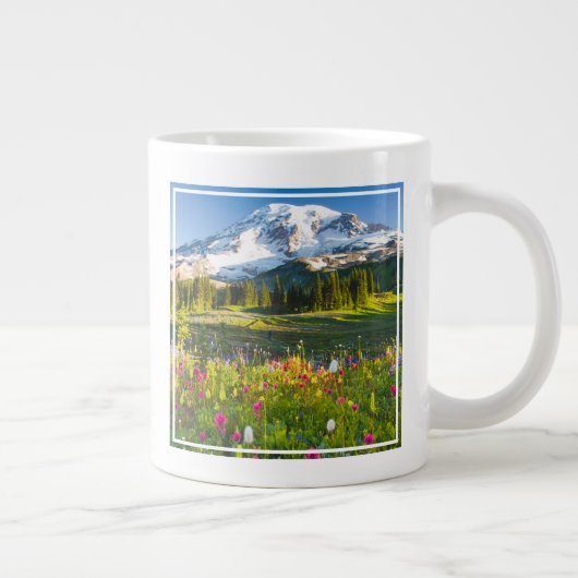 Blumen | Rainier-Wildblumen Jumbo-Tasse (Rechts)