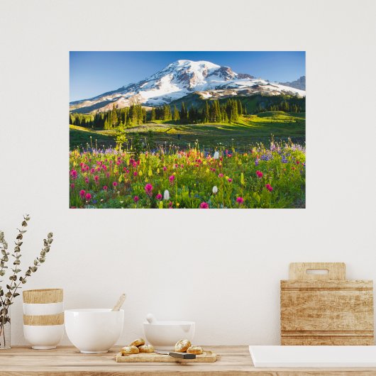Blumen | Rainier-Wildblumen Poster (Küche)