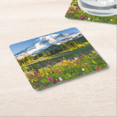 Blumen | Rainier-Wildblumen Rechteckiger Pappuntersetzer (angewinkelt)
