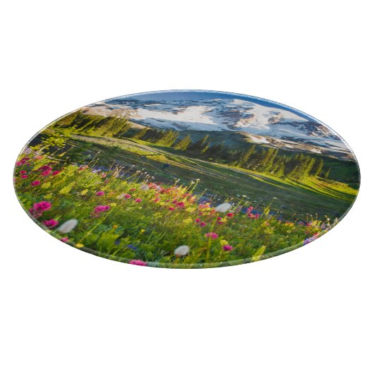 Blumen | Rainier-Wildblumen Schneidebrett (Ecke)