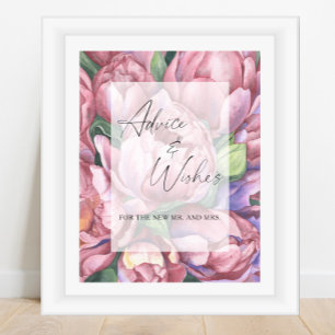 Blumen - Ratschläge und Wünsche für Frischvermählt Poster