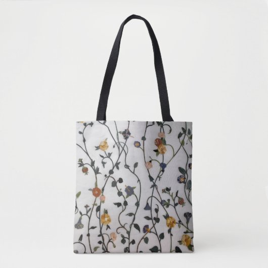 Blumen Reben Einkaufstasche Tasche (Vorderseite)