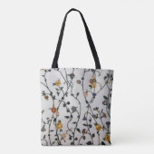 Blumen Reben Einkaufstasche Tasche (Rückseite)