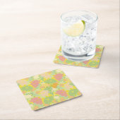 Blumen Rechteckiger Pappuntersetzer (Vor Ort)