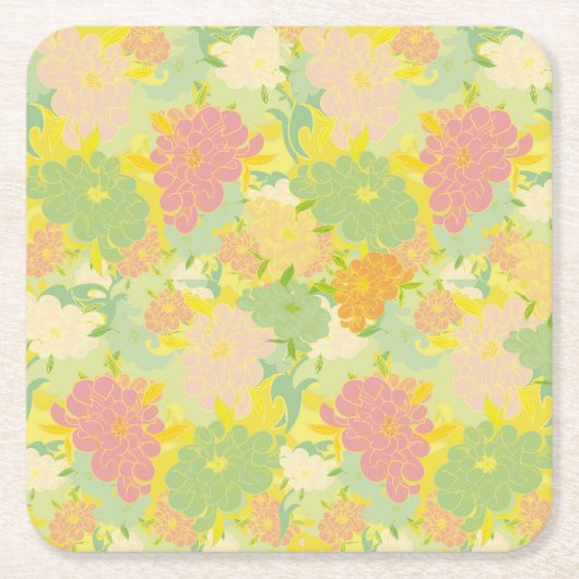 Blumen Rechteckiger Pappuntersetzer (Vorderseite)