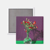 Blumen | Red Caranet Bouquet Magnet (Vorderseite/Rückseite)