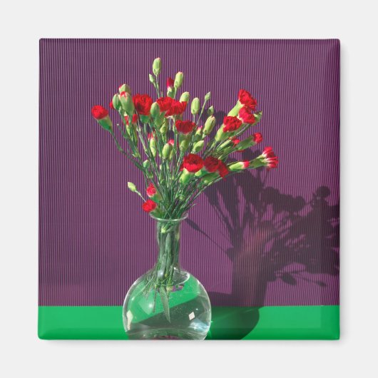 Blumen | Red Caranet Bouquet Magnet (Vorne)