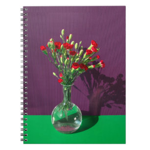 Blumen Red Caranet Bouquet Notizblock