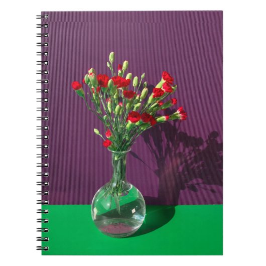 Blumen | Red Caranet Bouquet Notizblock (Vorderseite)