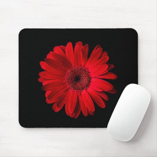 Blumen | Red Gerbera Daisy Mousepad (Mit Mouse)