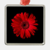 Blumen | Red Gerbera Daisy Ornament Aus Metall (Vorne)