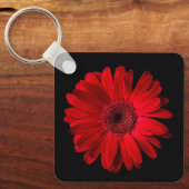 Blumen | Red Gerbera Daisy Schlüsselanhänger (Vorderseite)