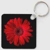 Blumen | Red Gerbera Daisy Schlüsselanhänger (Rückseite)