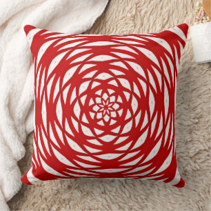 Blumen Red White Christmas Modernes Design Kissen
