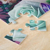 Blumen Regenbogen Einhorn Puzzle (Seite)