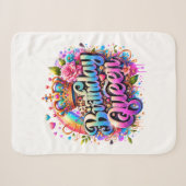 Blumen Regenbogen Geburtstagskönigin Sherpadecke (Vorderseite (Horizontal))
