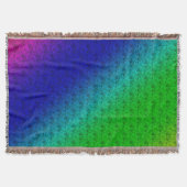 Blumen-Regenbogen-gemischte Streifen Decke (Vorderseite)