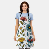 Blumen- Retro- Folklore- Kunstschürze Schürze (Getragen)