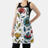 Blumen- Retro- Folklore- Kunstschürze Schürze (InSitu)