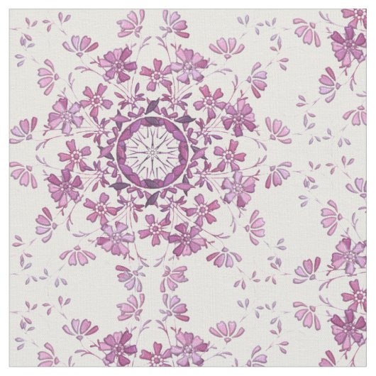 Blumen-Retro Lila Element Stoff (Nahaufnahme)
