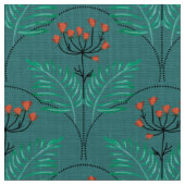 Blumen-Retro-Muster im Art Deco-Stil. Stoff (Nahaufnahme)