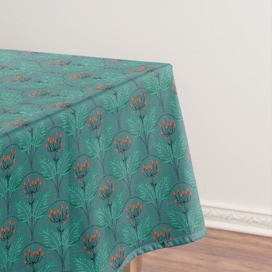 Blumen-Retro-Muster im Art Deco-Stil. Tischdecke (Beispiel)