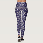 Blumen-Retro-Muster Leggings (Rückseite)