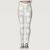 Blumen-Retro-Muster Leggings (Vorderseite)