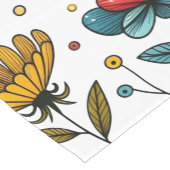 Blumen-Retro-Volkskunst Kurzer Tischläufer (Ecke)