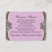 Blumen-Richtungs-schönes modernes berufliches Visitenkarte (Rückseite)