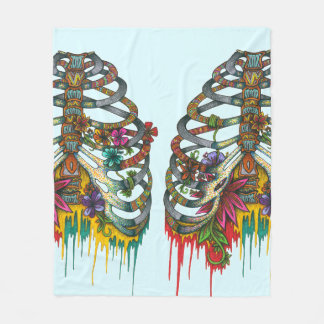 Blumen-Rippen-Käfig Fleecedecke